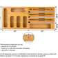 Keaton Reserve Bamboo Storage Bag Organizer, with Foil, Wax, and Plastic Wrap cutter, 9 in 1.