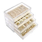 Keaton Reserve Jewelry Organizer- Acrylic. Multilevel with Fabric lined Drawer Inserts.
